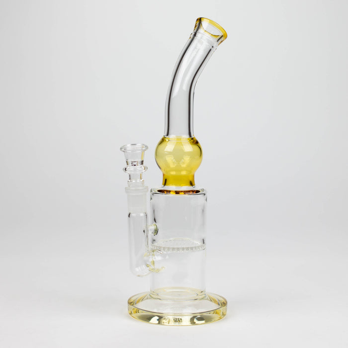 11" Color accented glass bong with honeycomb diffuser-Assorted Glass Bong Bongzie Smokes