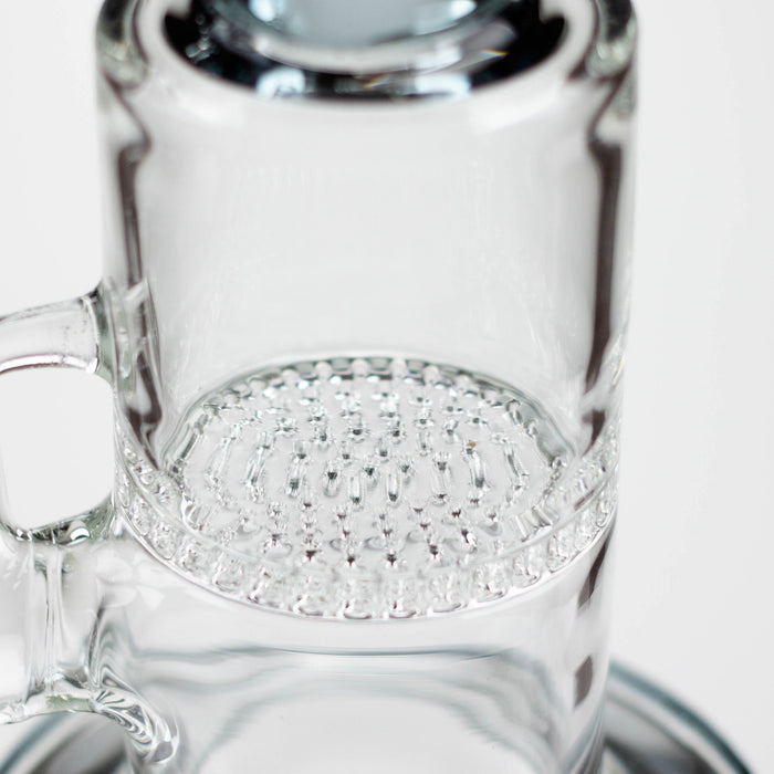 11" Color accented glass bong with honeycomb diffuser-Assorted Glass Bong Bongzie Smokes