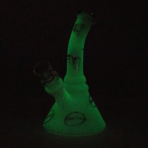 6" Glow in the dark glass bong Glass Bong Bongzie Smokes