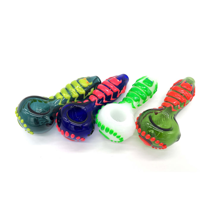 Scorpion Glow In The Dark Glass Smoking Spoon Hand Pipe Glass Pipe NIBO Distribution