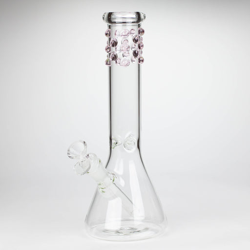 12" Glass Beaker Bong [1507] Glass Bong Smoking Cat Distribution Pink