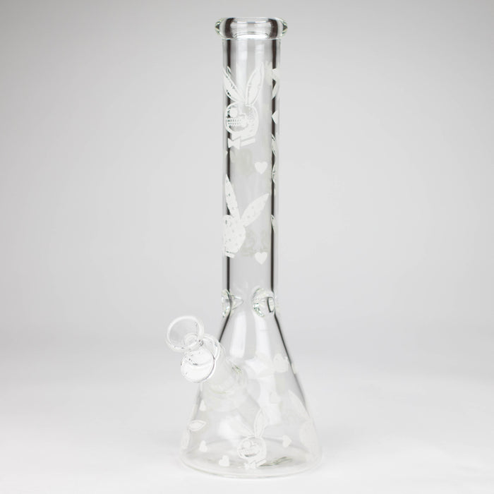 12" 5mm Luxury Design Glow in the Dark Glass Bong Glass Bong Super Supplys Inc Design B