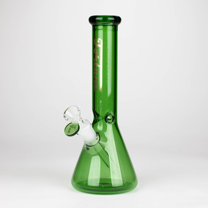 Fortune | 10" 4mm Coloured Glass Bong Assorted Colour Glass Bong Fortune Green