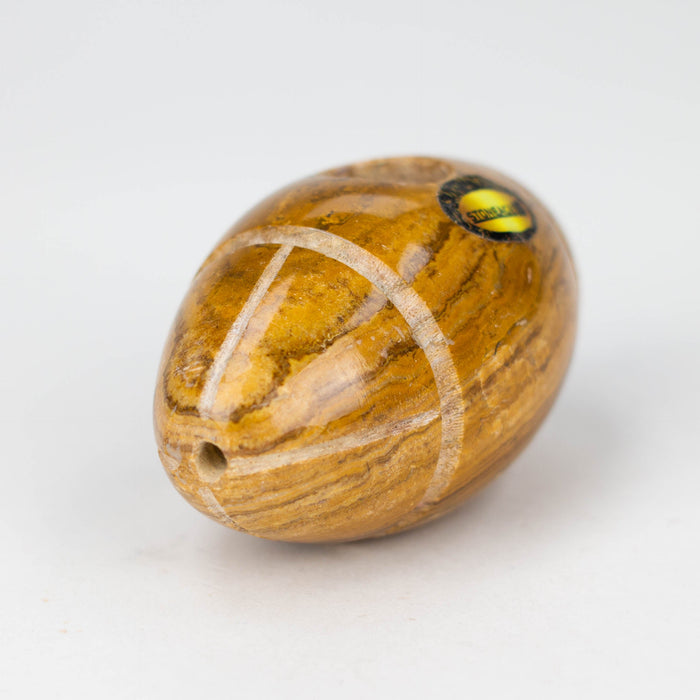 StoneAge | 4" Handmade Tobacco Smoking Pipe – Model: Football, Includes Gift Box Quartz · Stone Pipe NicePrice