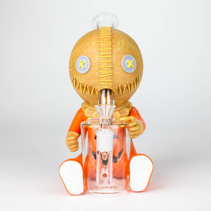 9.8'' Vinyl Pumpkin Ghost Baby Water Pipe Resin · Silicone · Plastic Bong JJ Distribution