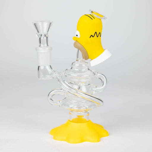 6.3" Cartoon Character Functional Glass Water Pipe Glass Bong YHS Smoke