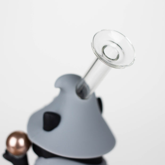 6.5“ Resin wizard cat water pipe Resin · Silicone · Plastic Bong YHS Smoke