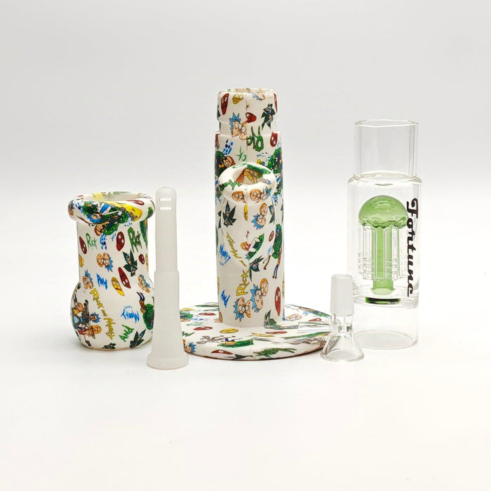 Fortune | 12.5" Silicone Hydrographic Tree Perc Waterpipe Resin · Silicone · Plastic Bong Fortune