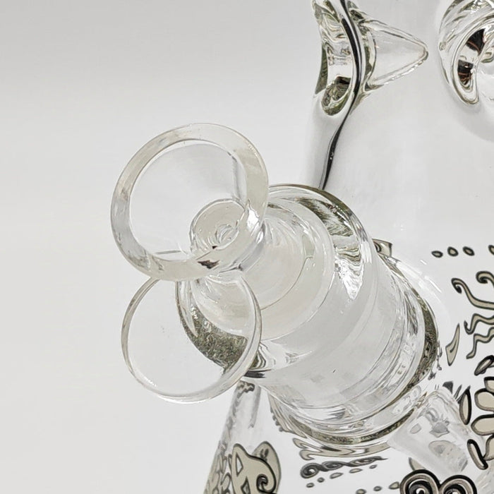 Glow in the dark 14" 7mm Egyptian Design Bong Glass Bong Super Supplys Inc