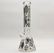 Glow in the dark 14" 7mm Egyptian Design Bong Glass Bong Super Supplys Inc Design C