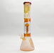 14" Electroplate Skull Design Percolator Beaker Glass Bong Super Supplys Inc Yellow