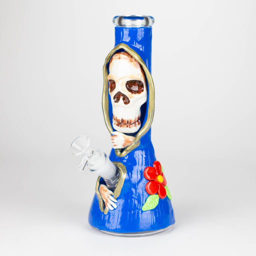 10" Resin 3D artwork Skull glass beaker [DY404] Resin · Silicone · Plastic Bong DY Glass
