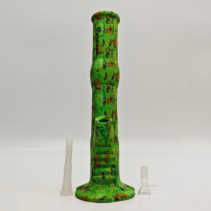Fortune | 13-½" Graphic Silicone Straight Shooter [SP1008P] Resin · Silicone · Plastic Bong Fortune