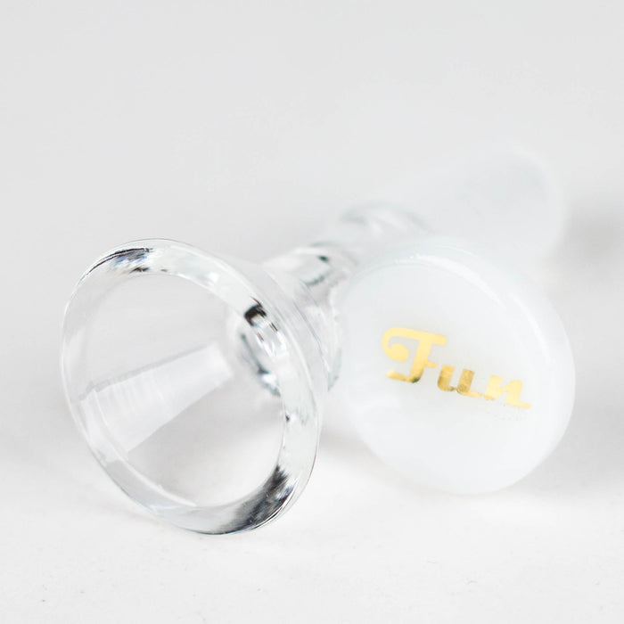 Fortune | 14mm Joint Handle Bowl Bowl · Popper Fortune White