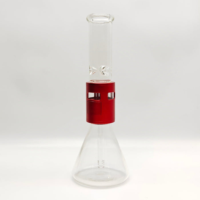 14" Metal Detachable Glass Bong Assorted Colours Glass Bong Super Supplys Inc Red