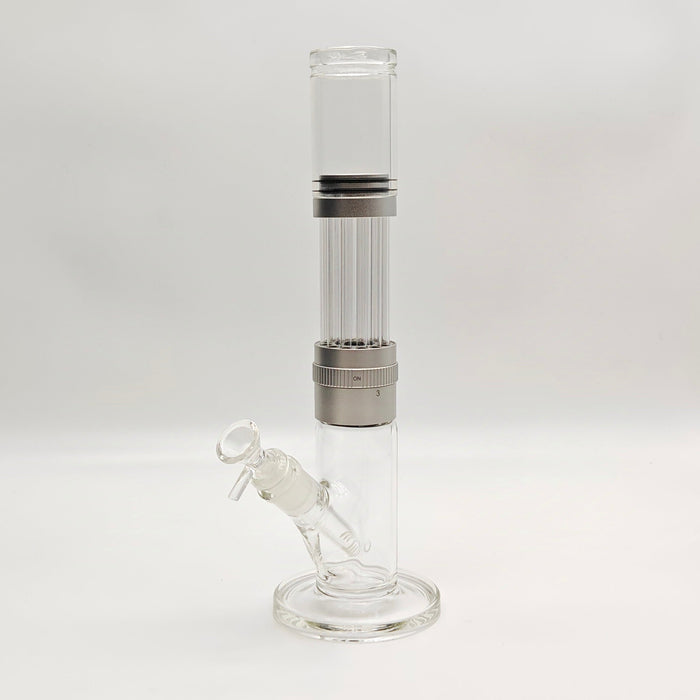 13.5" Detachable Airflow Straight Shooter Glass Bong Super Supplys Inc Silver