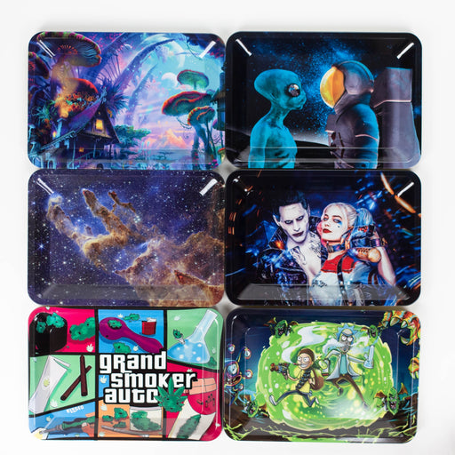 ZMetal Tray Small Pack of 12 Tray 777 Smoke Design3