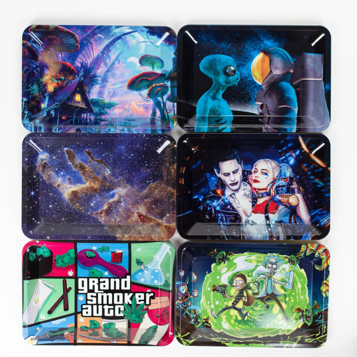 ZMetal Tray Small Pack of 12 Tray 777 Smoke Design3