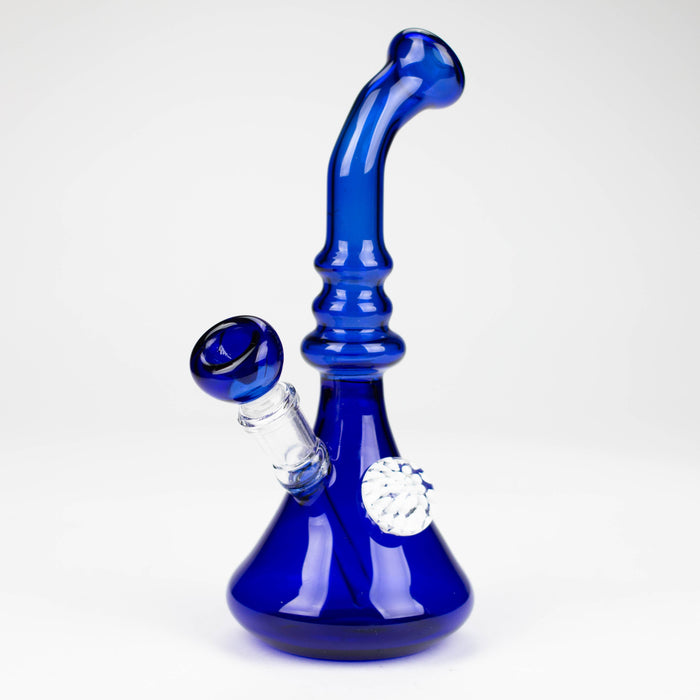 7" EYE COLOUR TUBE BONG Glass Bong Bongzie Smokes Blue