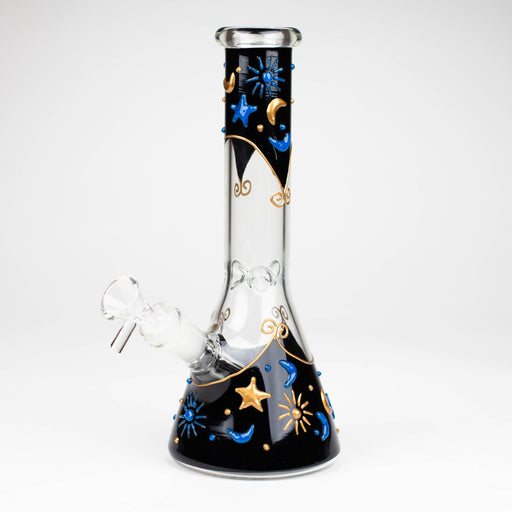 10" 3D Sky Design Glass Beaker Bong Glass Bong 777 Smoke