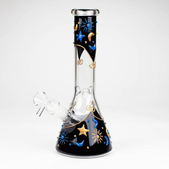 10" 3D Sky Design Glass Beaker Bong Glass Bong 777 Smoke