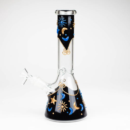 10" 3D Sky Design Glass Beaker Bong Glass Bong 777 Smoke