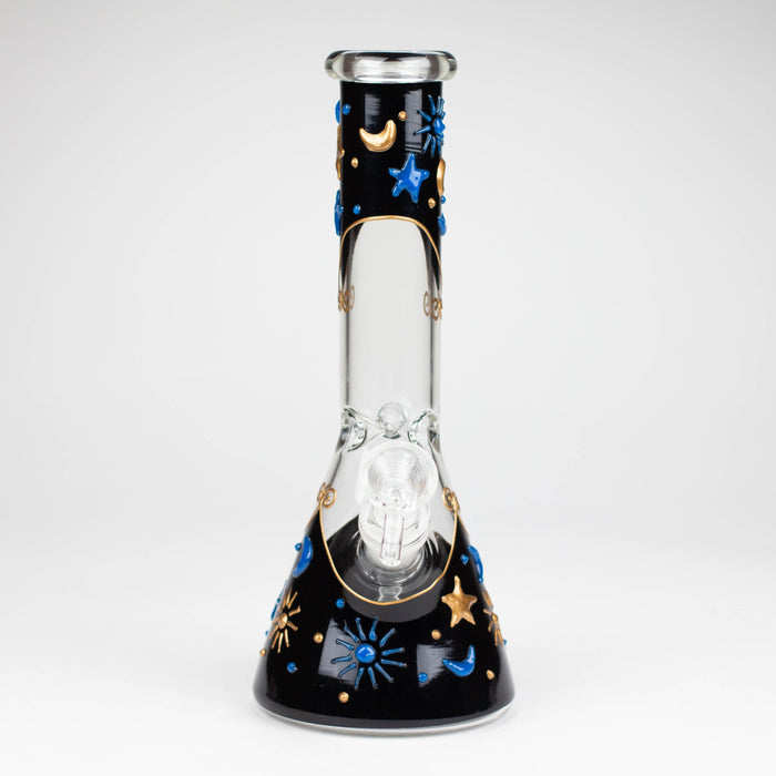 10" 3D Sky Design Glass Beaker Bong Glass Bong 777 Smoke