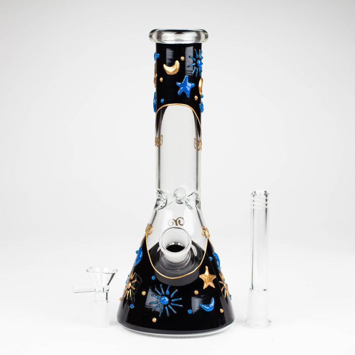 10" 3D Sky Design Glass Beaker Bong Glass Bong 777 Smoke