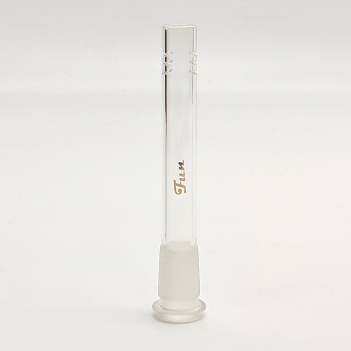 Fortune | Gold Fun Logo Downstems 18mm to 14mm fit Open-Ended Downstem · Bowlstem Fortune 5"