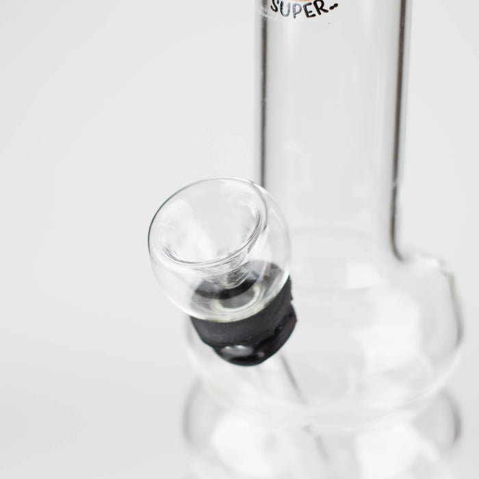 6" Clear Glass water pipe-Sticker Glass Bong Bongzie Smokes