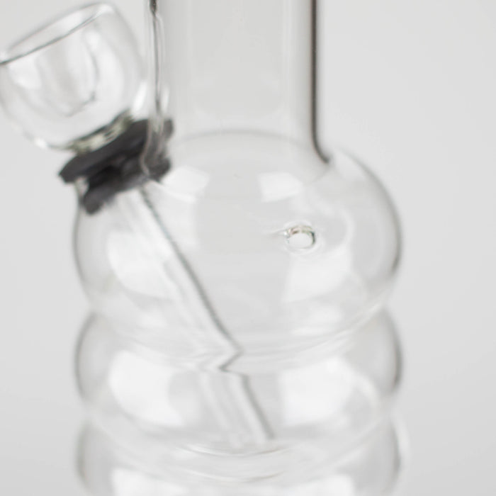 6" Clear Glass water pipe-Sticker Glass Bong Bongzie Smokes