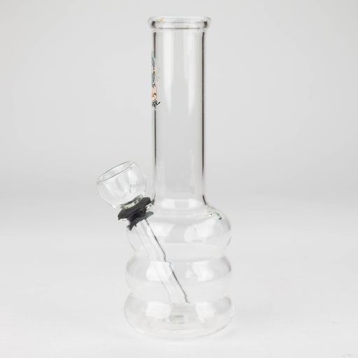 6" Clear Glass water pipe-Sticker Glass Bong Bongzie Smokes