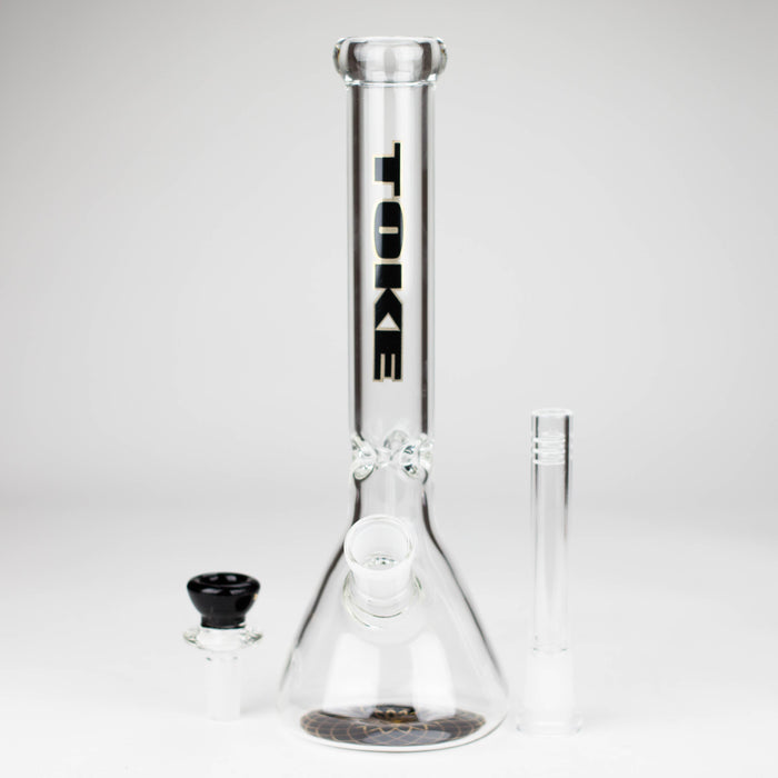 TOKE | 10" Beaker glass water bong Glass Bong Smoking Cat Distribution