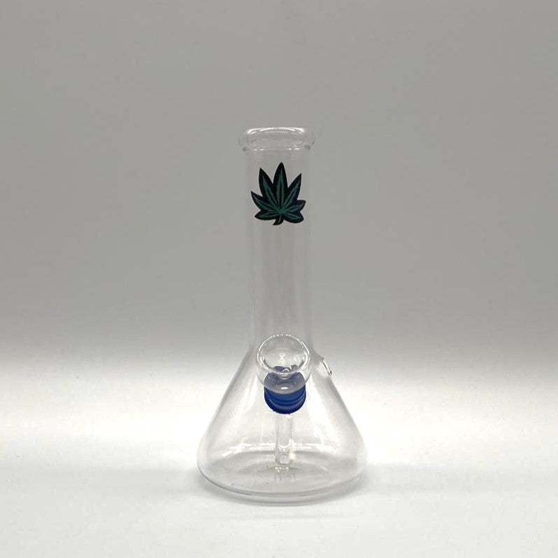 Stamped Glass Water Pipe 6" Assorted Designs — Bong Outlet Canada