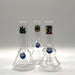 Stamped Glass Water Pipe 6" - Assorted Designs Glass Bong NIBO Distribution