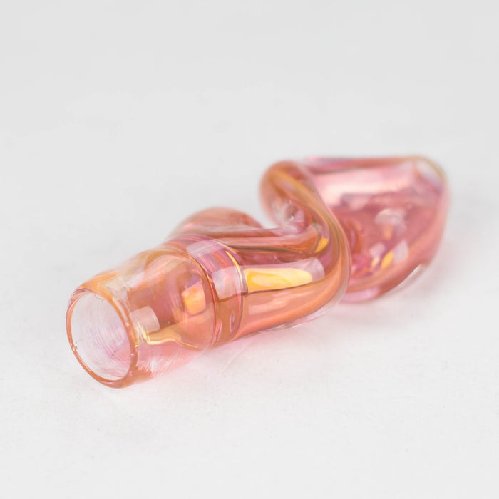 2.5" Pink Gold fumed Glass Twist Pipe Pack of 4 Glass Pipe Super Supplys Inc