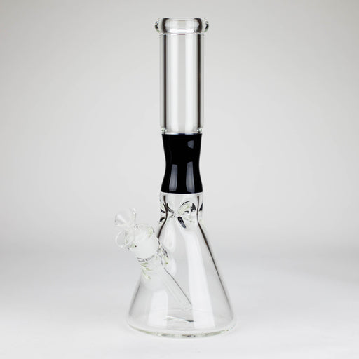 14" Beaker Base Glass Bong [C1034-CC268] Glass Bong Canadian Distributor Black