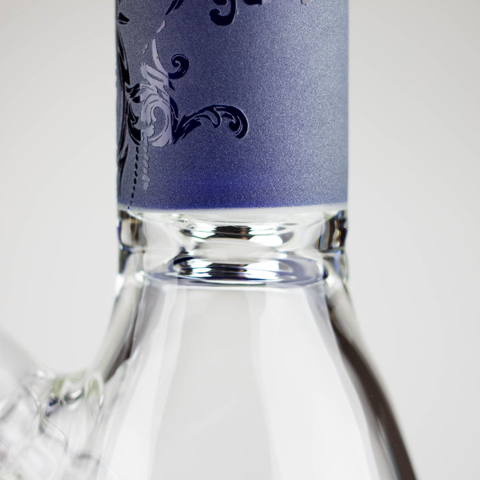 14" High Quality engraved Beaker Glass Bong [C2664-3] Glass Bong Canadian Distributor