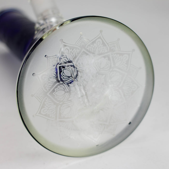 14" High Quality engraved Beaker Glass Bong [C2664-3] Glass Bong Canadian Distributor