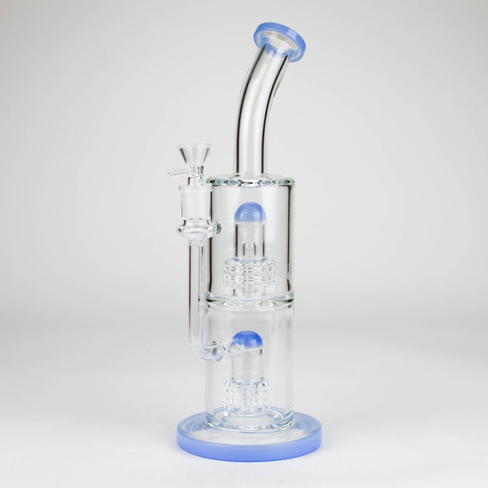 12″ Bent neck Glass Bong [C1539] Glass Bong Canadian Distributor Jade Blue