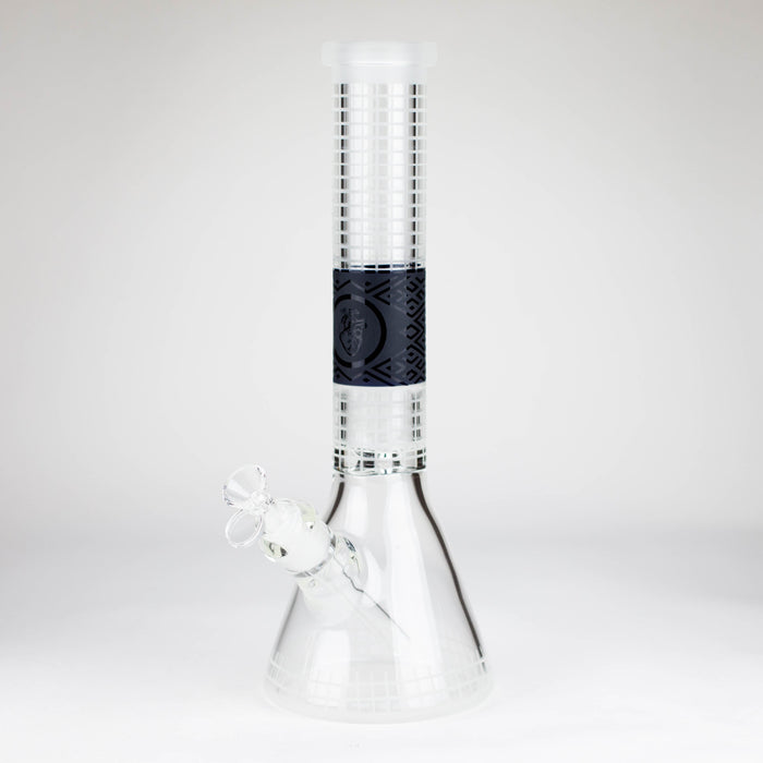 14" Beaker Base Glass Bong [C1035-CC268] Glass Bong Canadian Distributor Black