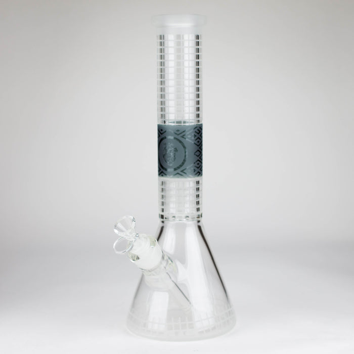14" Beaker Base Glass Bong [C1035-CC268] Glass Bong Canadian Distributor Dark Blue