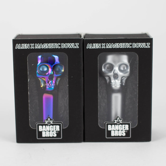 Banger Bros | 2" Skull Magnetic Metal bowl [SMKZ-016] Bowl · Banger · Oil Burner Canadian Distributor