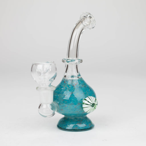 6" Bent neck bong with decoration-Color Assorted Glass Bong Bongzie Smokes