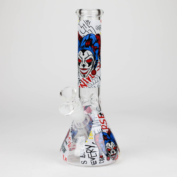 Z10" Glass Bong With Clown Design Glass Bong 777 Smoke Design2