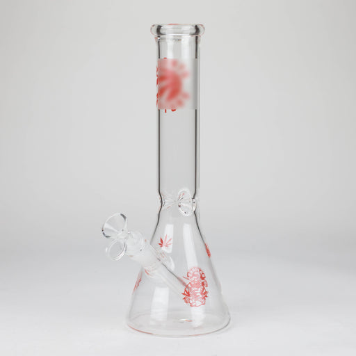 12" TR beaker glass bong Glass Bong Smoking Cat Distribution Red