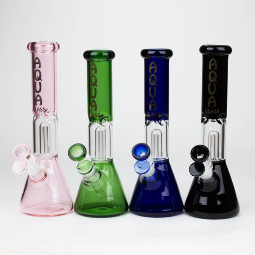 AQUA | 10″ Glass Bong with Percolator & Bowl [B2] Glass Bong Canadian Distributor