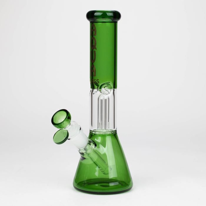 AQUA | 10″ Glass Bong with Percolator & Bowl [B2] Glass Bong Canadian Distributor Green