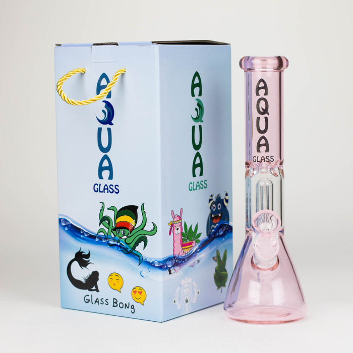 AQUA | 10″ Glass Bong with Percolator & Bowl [B2] Glass Bong Canadian Distributor