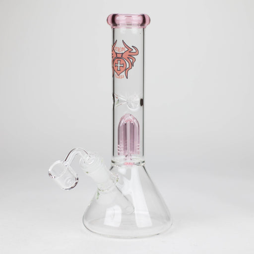 Xtreme | 10" Glass Bong with Percolator &amp; Banger [AK04] Glass Rig Canadian Distributor Pink